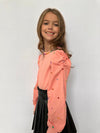 Lola + The Boys Top Gem Queen Puff Sleeve Blouse Pink