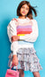 Rainbow Knit Layered Top