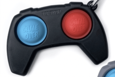 Top Trenz Toy Black Game Controller Fidget Keychains