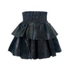 Lola + The Boys Two Layer Leather High Waist Skirt