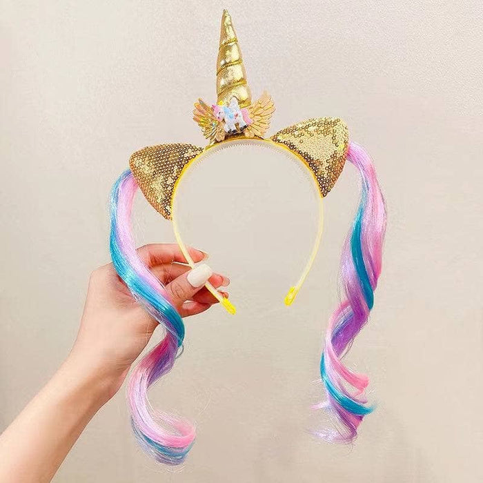 Lola + The Boys Unicorn Glitter Hair Headband