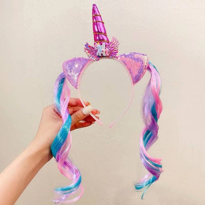 Lola + The Boys Unicorn Glitter Hair Headband
