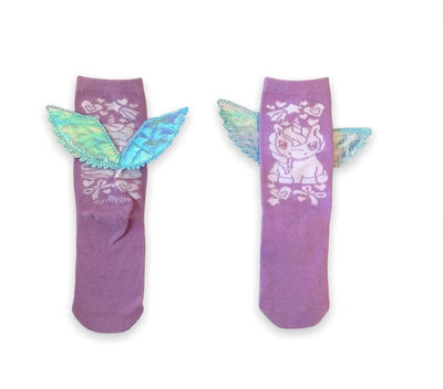 Lola + The Boys Lavender Unicorn wing socks