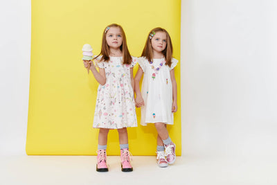 Lola + The Boys Unicorns and Ice Cream Cones Dress