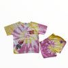 Lola + The Boys YAY pink, yellow tie dye short set